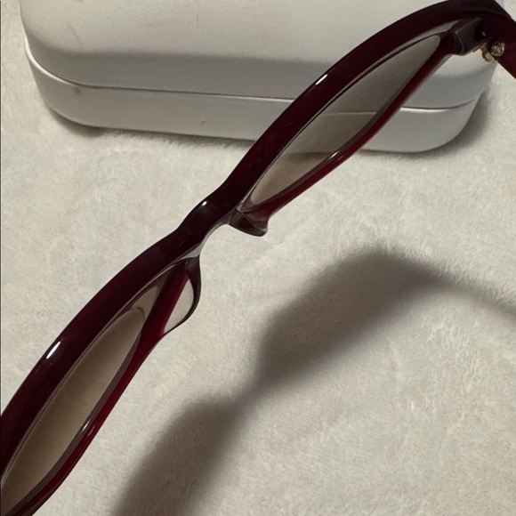 Diane Von Furstenberg Dark Red Sunglasses - Picture 5 of 5